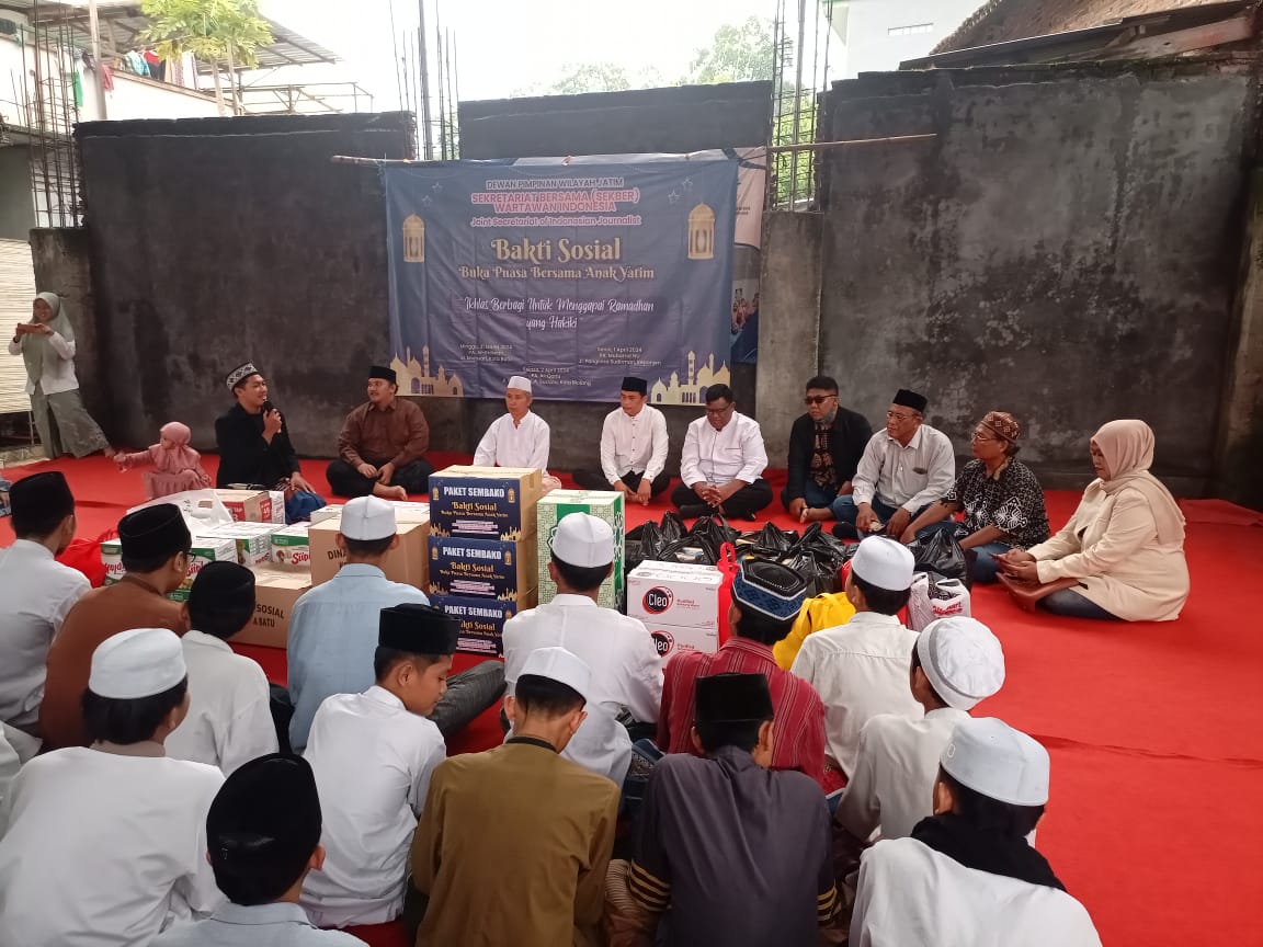 Ikhlas Berbagi Menggapai Ramadhan, DPW SWI Jatim Gelar Baksos Buka Bersama Yatim Piatu Di Pompes Al-Ridlwan