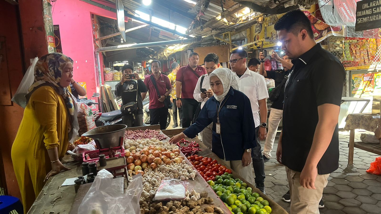 Satgas Pangan Polres Mojokerto Kota Sidak Pasar Stok Bapokting Jelang Ramadhan Stabil