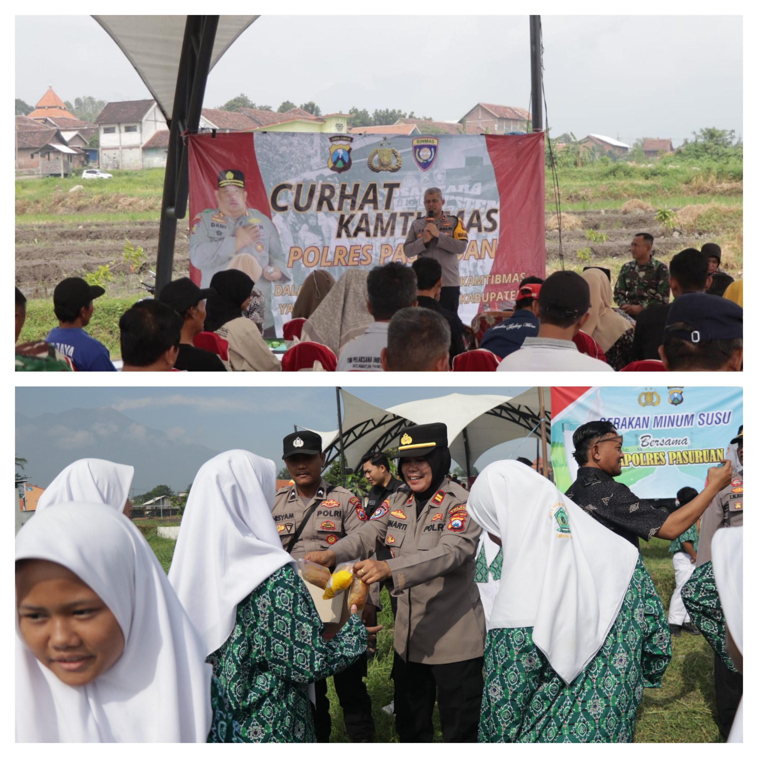 Polres Pasuruan Gelar Jumat Curhat, Bahas Kamtibmas Hingga Gerakan Minum Susu Bagi Anak – anak