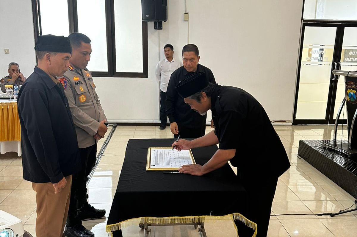 Harkamtibmas Polresta Banyuwangi Fasilitasi Deklarasi Damai Perguruan Pencak Silat di Bumi Blambangan