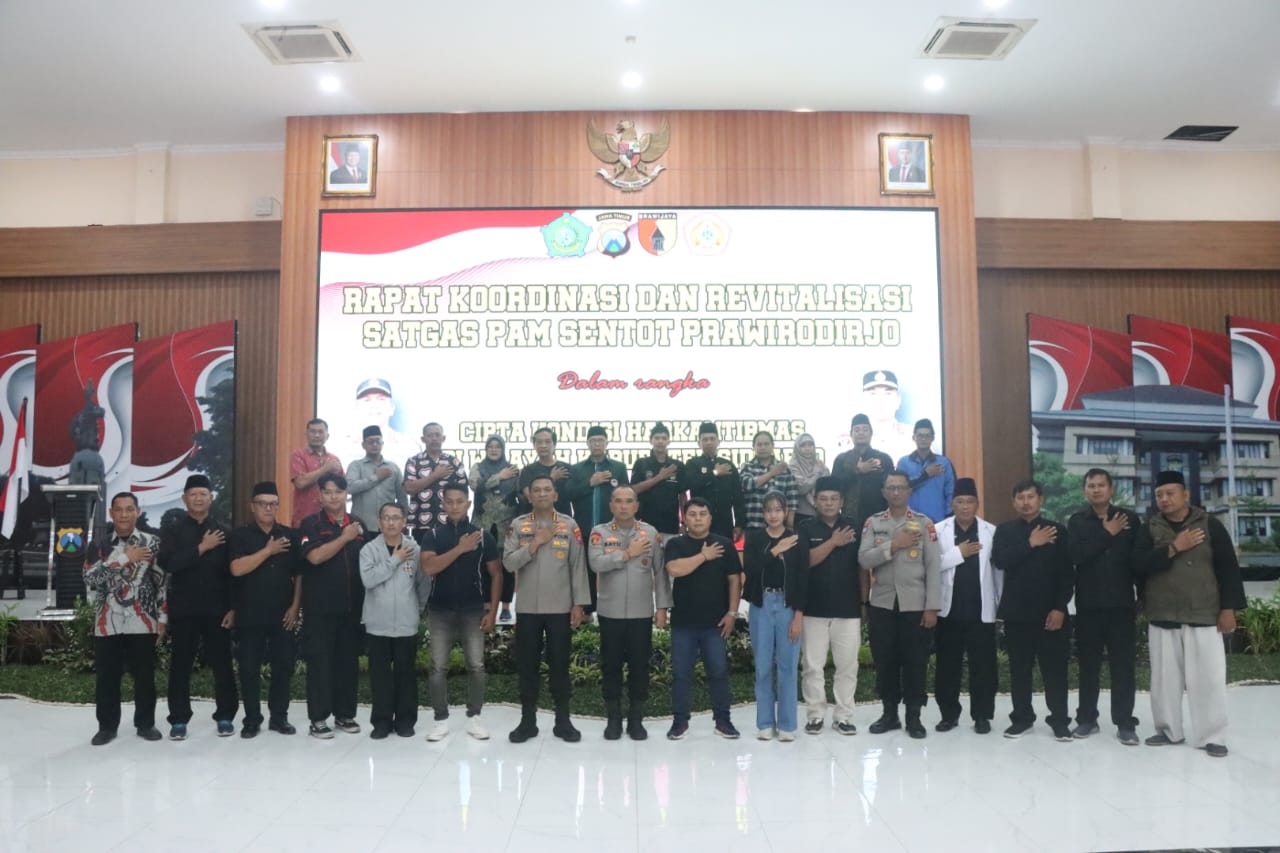 Polresta Sidoarjo Siap Amankan 1 Suro, Satgas Sentot Prawirodirjo Dikukuhkan