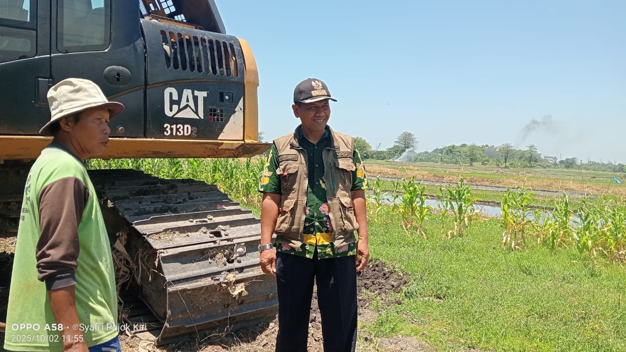 Dua Tanggul Sungai di Dua Kecamatan di Bangun, Petani Semangat dalam Menanam Padi